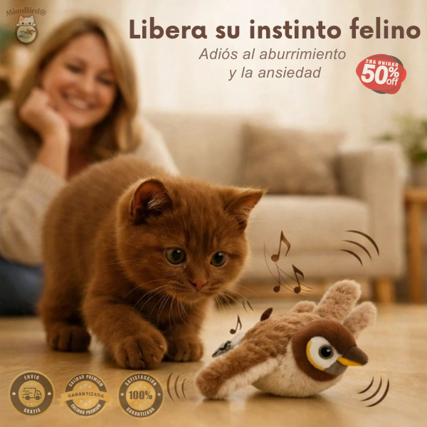 MiauBird® - Activa el instinto cazador de tu Michi y manténlo entretenido en casa