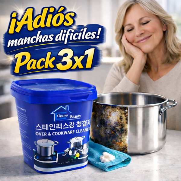 BrilloExpress® - Quita grasa y manchas difíciles en segundos (Pack 3x1)