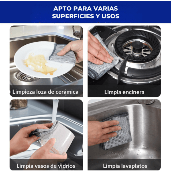 GrasaZero® - Limpieza profunda en segundos, sin rayar (5 paños)