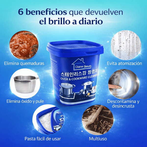 BrilloExpress® - Quita grasa y manchas difíciles en segundos (Pack 3x1)