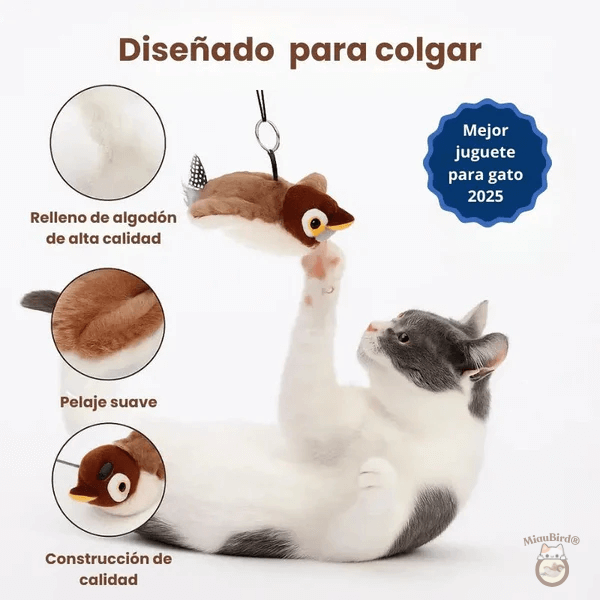 MiauBird® - Activa el instinto cazador de tu Michi y manténlo entretenido en casa